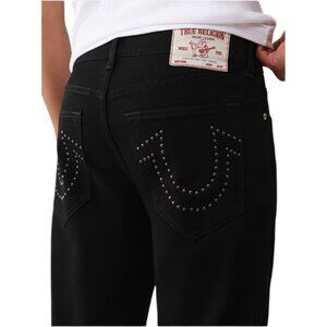 True Religion Geno Slim Jeans Men's Size 36x32 Studded Horshoe Pockets NWT Goth